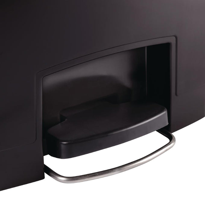 Poubelle à pédale frontale Rubbermaid noire 90 L - Slim Jim