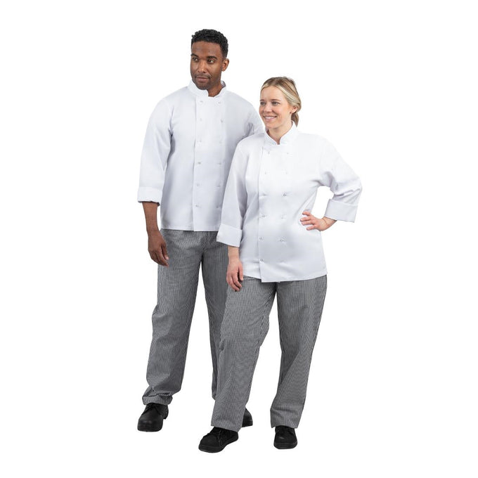 Pantalon de cuisinier mixte Vegas petits carreaux noir et blanc - Whites Chefs Clothing