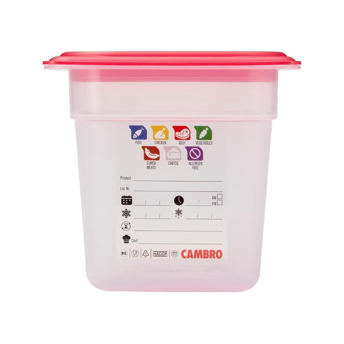 Bac en polypropylène Safetrak IML GN 1/4 150 mm - Cambro