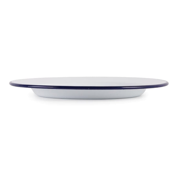 Assiettes plates en acier émaillé 245 mm (lot de 6) - Olympia