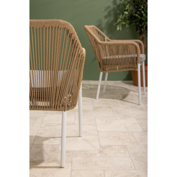 Fauteuils d'extérieur en rotin PE tressé Bay miel (lot de 2) - Bolero