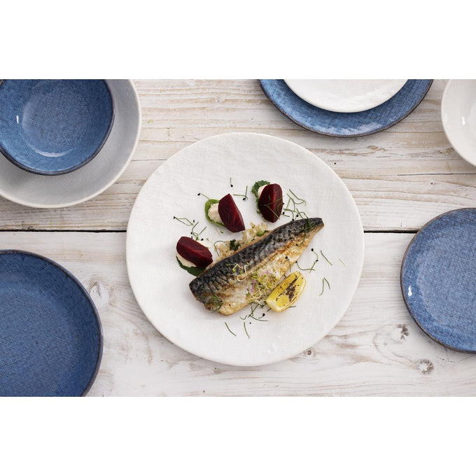 Assiettes plates Denim White 285 mm (lot de 4) - Olympia
