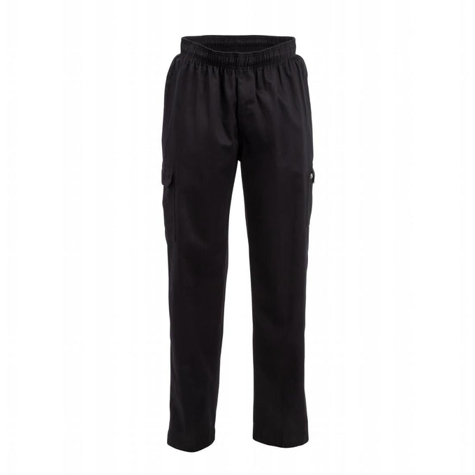 Pantalon de cuisine mixte Slim Fit Cargo noir - Chef Works