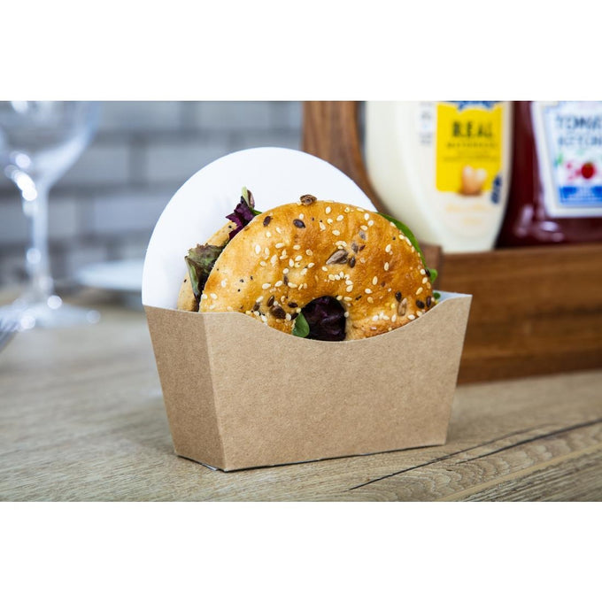 Etuis à bagel kraft compostables (lot de 1000) - Colpac