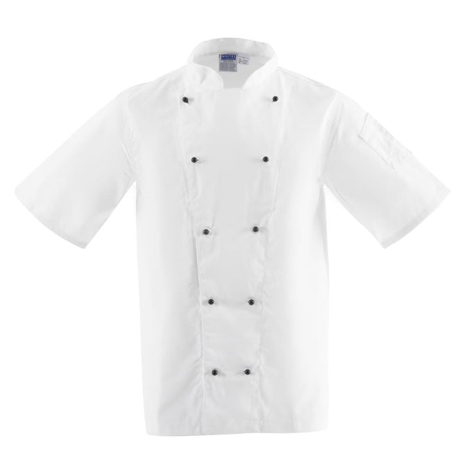 Veste de cuisine mixte Chicago manches courtes blanche - Whites Chefs Clothing
