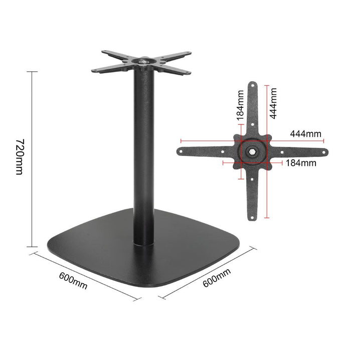 Pied de table en fonte noir Ø 600 × H 720 mm - Bolero