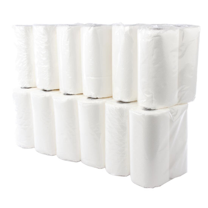 Essuie-tout blanc 2 plis 11,5m (lot de 24) - Jantex
