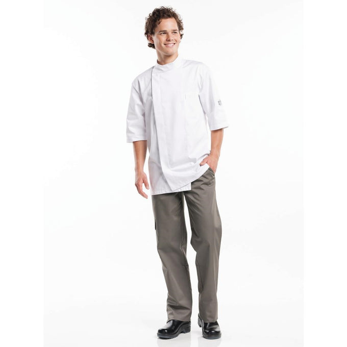 Veste de cuisine manches courtes Bacio blanche - Chaud Devant