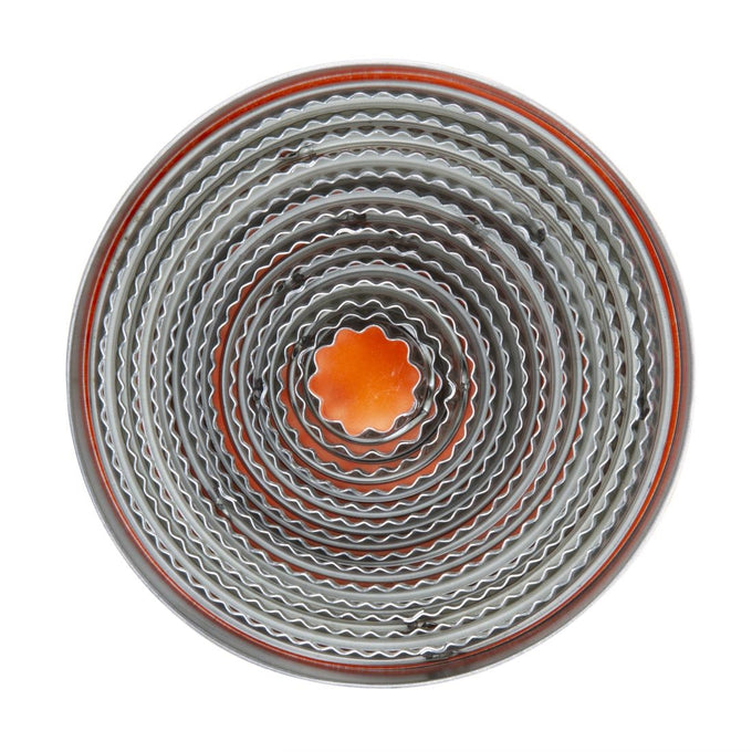 Lot de 11 emporte-pièces ronds cannelés - Vogue