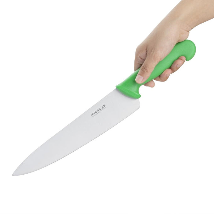 Couteau de cuisine vert 255 mm - Hygiplas