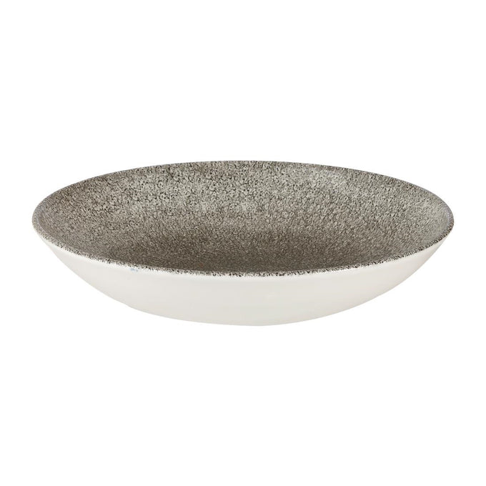 Assiettes coupe ronde Studio Prints Raku Quartz Black 248 mm (lot de 12) - Churchill