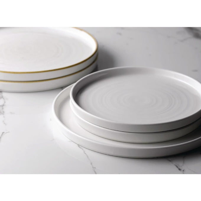Assiettes avec rebord Stonecast Barley White 210 mm (lot de 6) - Churchill