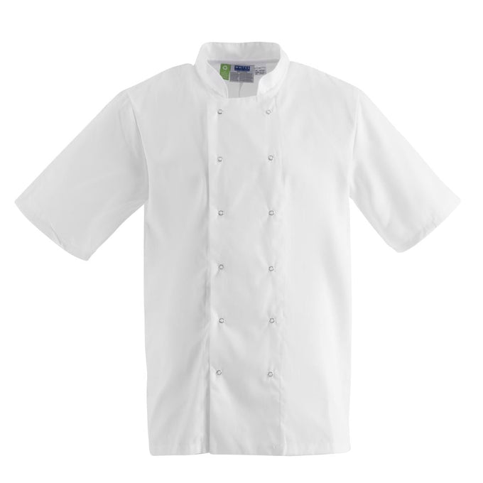 Veste de cuisine mixte Boston manches courtes blanche - Whites Chefs Clothing