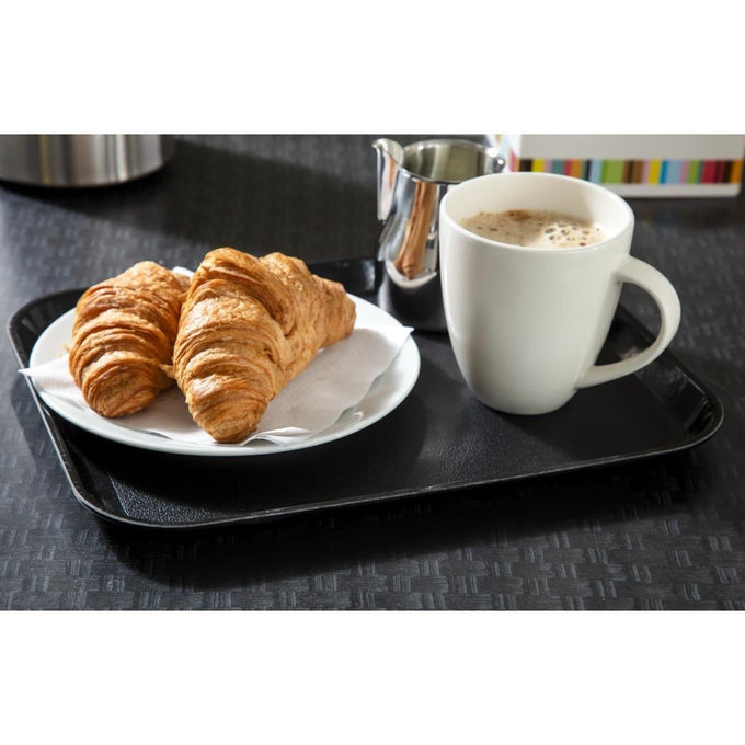 Plateau rectangulaire antidérapant en fibre de verre EpicTread noir 350 mm - Cambro