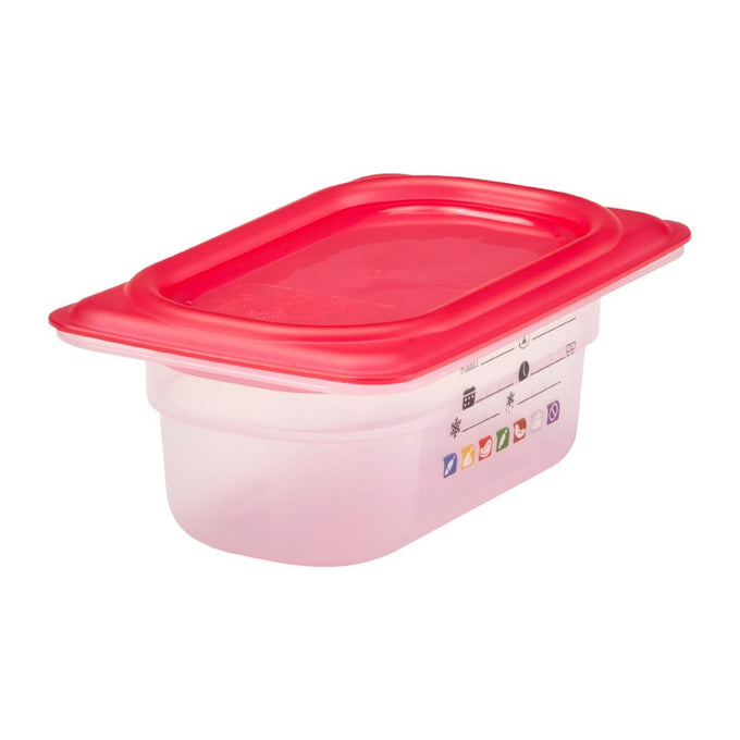 Bac en polypropylène Safetrak IML GN 1/9 65 mm - Cambro