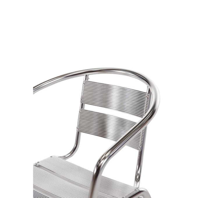 Fauteuils empilables en aluminium (lot de 4) - Bolero