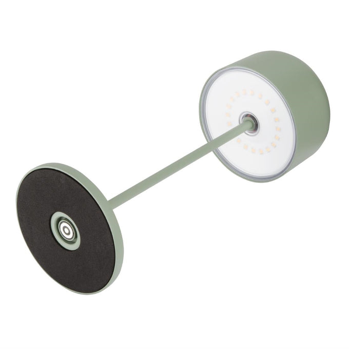 Lampe de table avec abat-jour rond Lucca verte 300 mm - Olympia