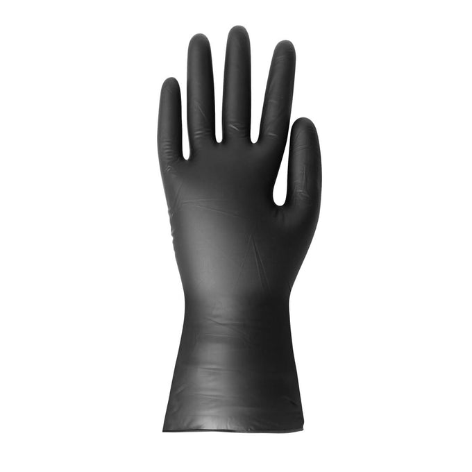 Gants vinyle non poudrés noirs (lot de 100) - Hygiplas