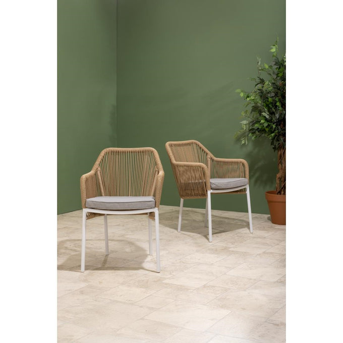 Fauteuils d'extérieur en rotin PE tressé Bay miel (lot de 2) - Bolero