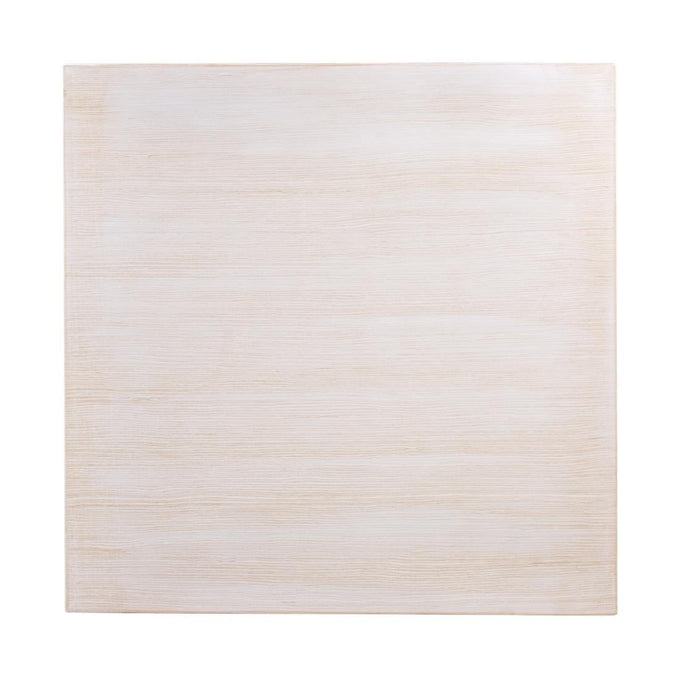 Plateau de table carré pré-percé vintage blanc 700 mm - Bolero