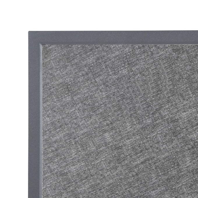 Plateau de table extérieur carré en verre trempé noir brossé bord gris 700 mm - Bolero