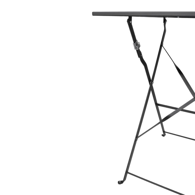 Table de terrasse carrée en acier noire 600 mm - Bolero