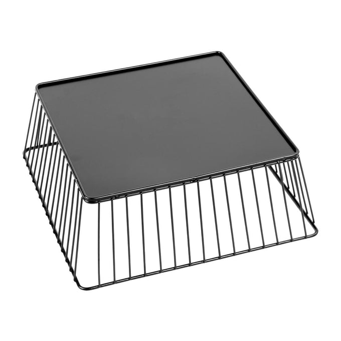 Panier de présentation carré métallique noir 280 × 280 × 100 mm - Olympia
