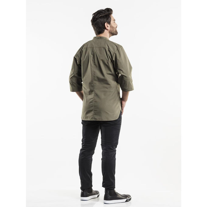 Veste de cuisine mixte Bujutsu verte - Chaud Devant