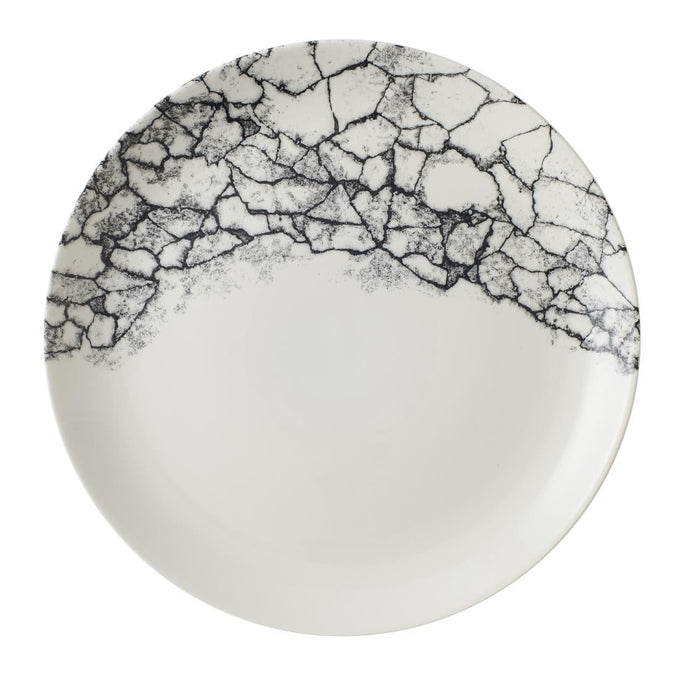 Assiettes rondes Kintsugi Accents Quartz Black Evolve 288 mm (lot de 12) - Churchill