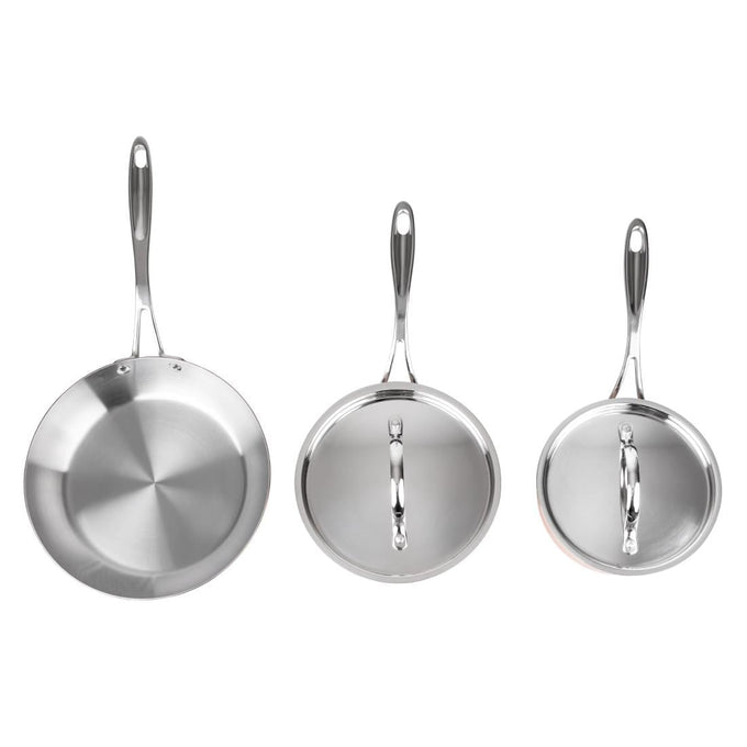 Batterie de cuisine en cuivre triple parois 3 pièces Cook Like A Pro - Vogue