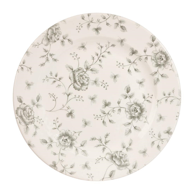Assiettes plates Vintage Prints Rose Chintz Grey 276 mm (lot de 6) - Churchill