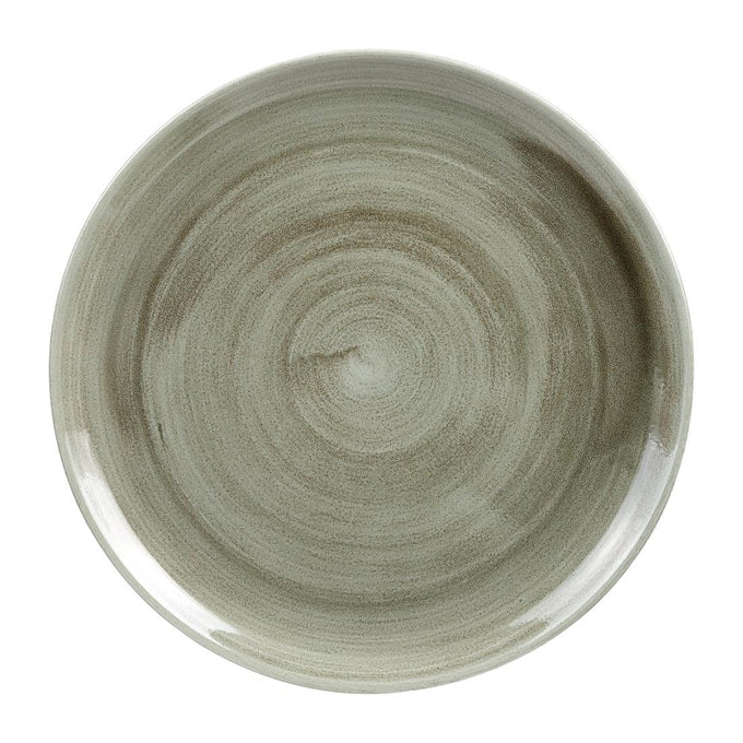 Assiettes rondes Stonecast Patina Antique Green 288 mm (lot de 12) - Churchill