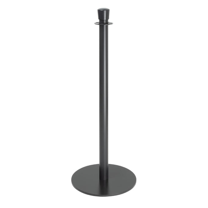 Poteaux d'accueil base plate noirs (lot de 2) - Bolero