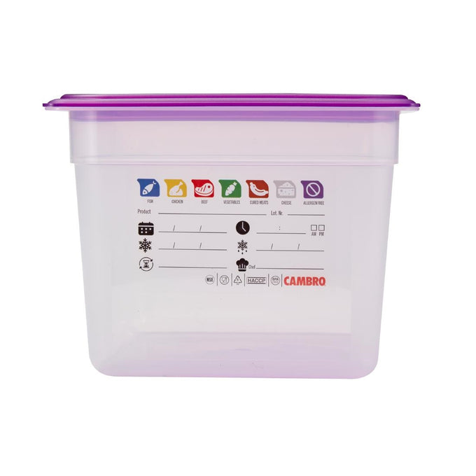 Bac en polypropylène Safetrak IML GN 1/2 200 mm - Cambro