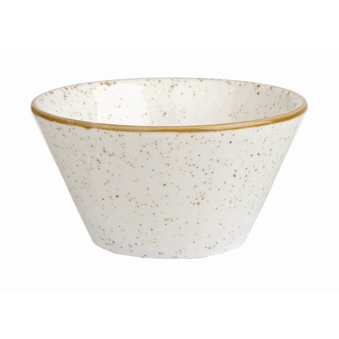 Pots à sauce Stonecast X Squared Barley White 88 ml (lot de 12) - Churchill