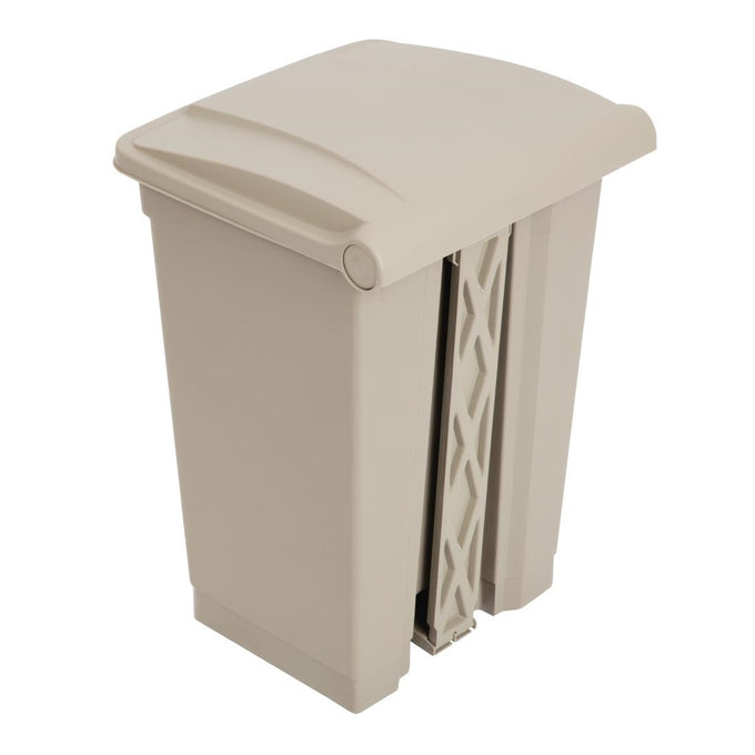 Poubelle à pédale beige 45 L - Jantex