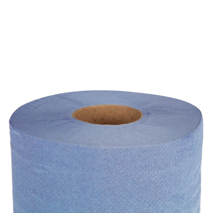 Bobines bleues 2 plis à dévidage central 120m (lot de 6) - Jantex