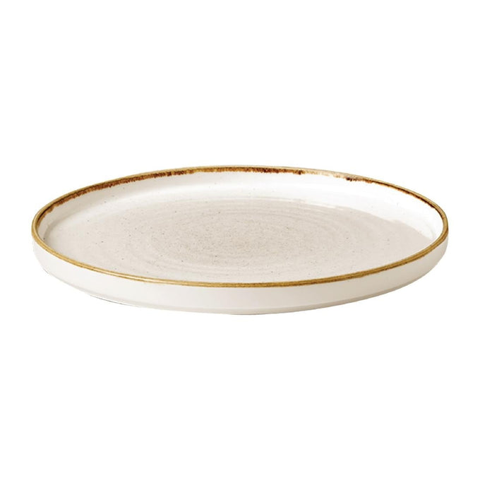 Assiettes avec rebord Stonecast Barley White 210 mm (lot de 6) - Churchill
