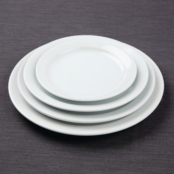 Assiettes à bord étroit Athena 205 mm (lot de 12) - Olympia