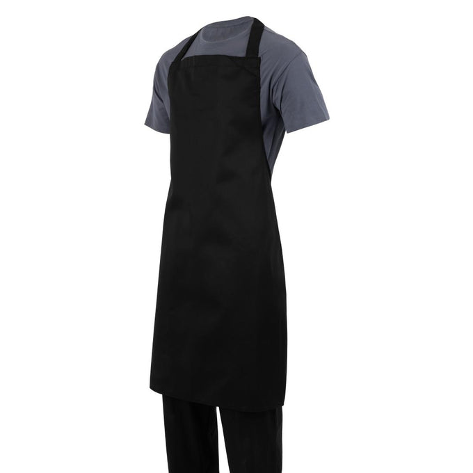 Tablier bavette polyester-coton noir XL - Whites Chefs Clothing