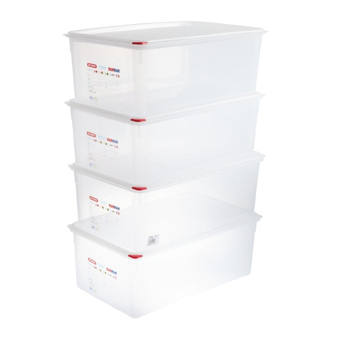 Boîtes alimentaires en polypropylène GN 1/1 27,5 L (lot de 4) - Araven