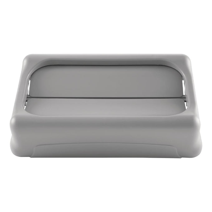 Couvercle basculant gris pour déchets divers Rubbermaid - Slim Jim
