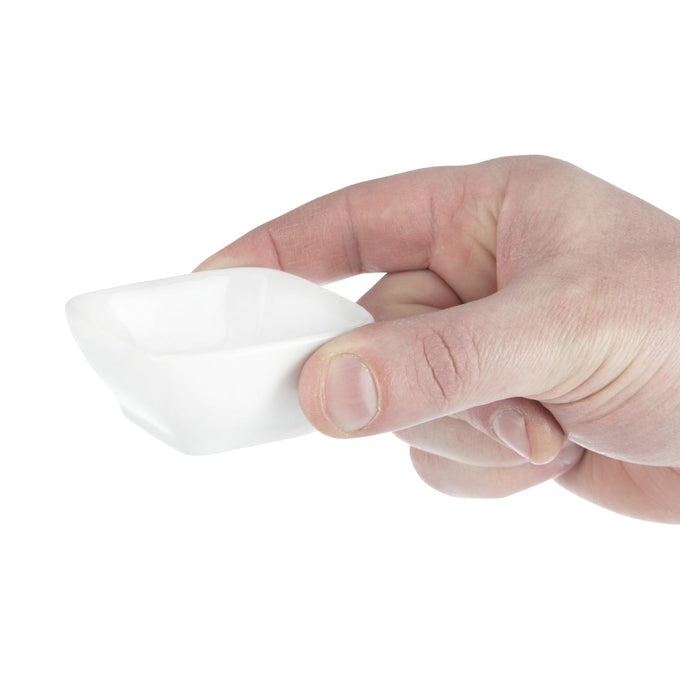 Mini raviers arrondis Whiteware 60 mm (lot de 12) - Olympia