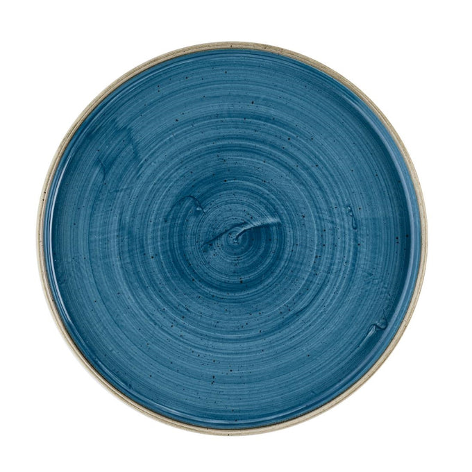 Assiettes avec rebord Stonecast Java Blue 260 mm (lot de 6) - Churchill