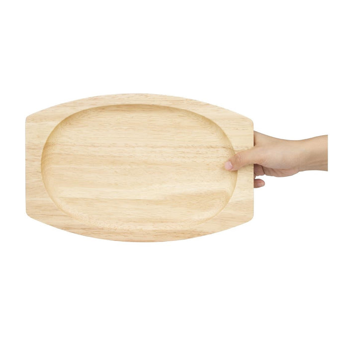 Planche en hévéa pour plat ovale en fonte 335 × 205 mm pour GJ557 - Olympia