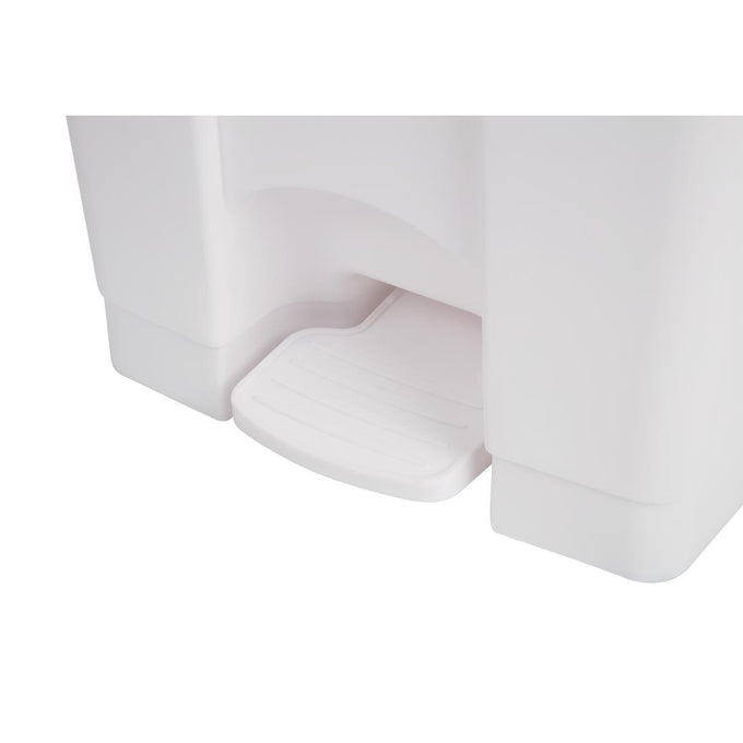 Poubelle de cuisine à pédale blanche 45 L - Jantex