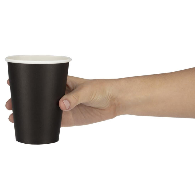 Gobelets boissons chaudes paroi simple noirs 340 ml (lot de 1000) - Fiesta Recyclable