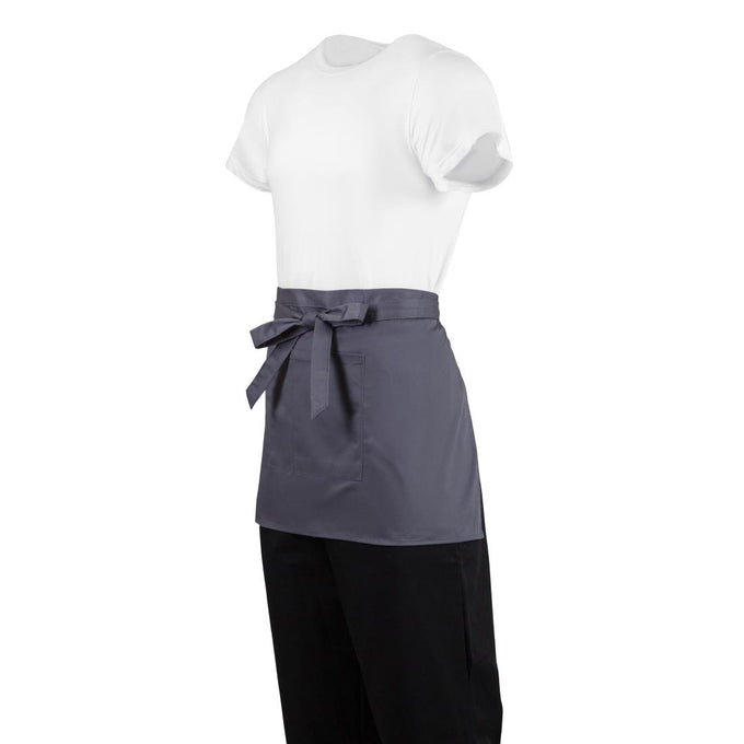 Tablier serveur court gris anthracite - Whites Chefs Clothing