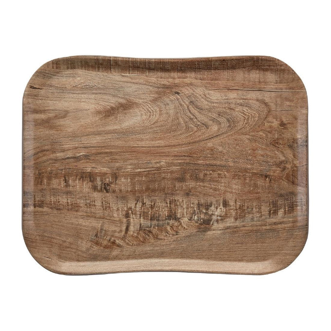 Plateau polyester Century aspect naturel bois olivier clair 330 × 430 mm - Cambro