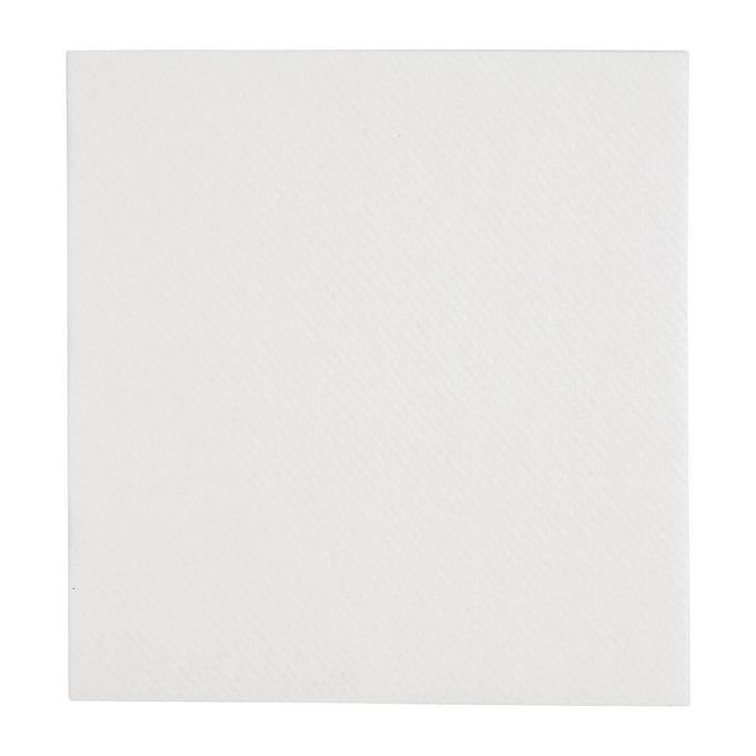 Serviettes cocktail Airlaid pliage 1/4 blanches 24 × 24 cm (lot de 2400) - Fiesta Recyclable
